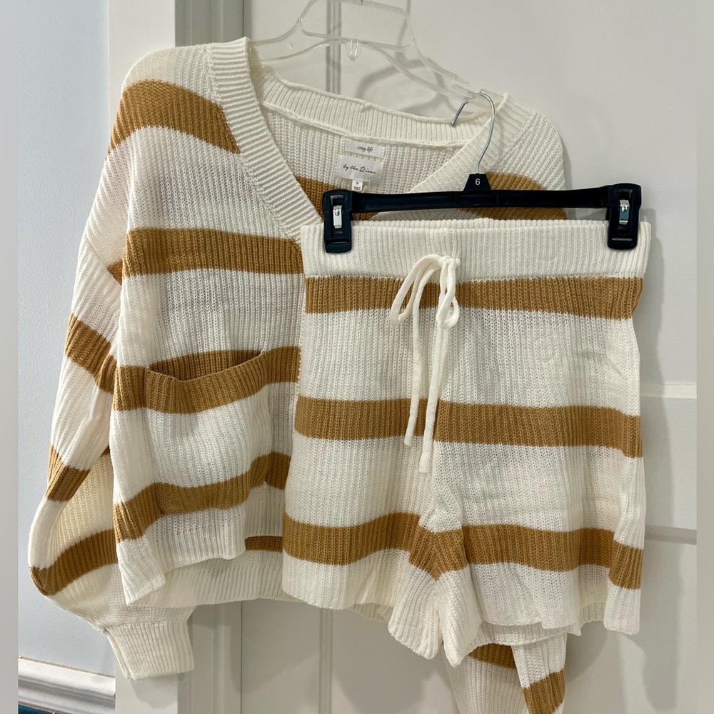 Cozy Life by The River Cardigan & Shorts Sweater Set